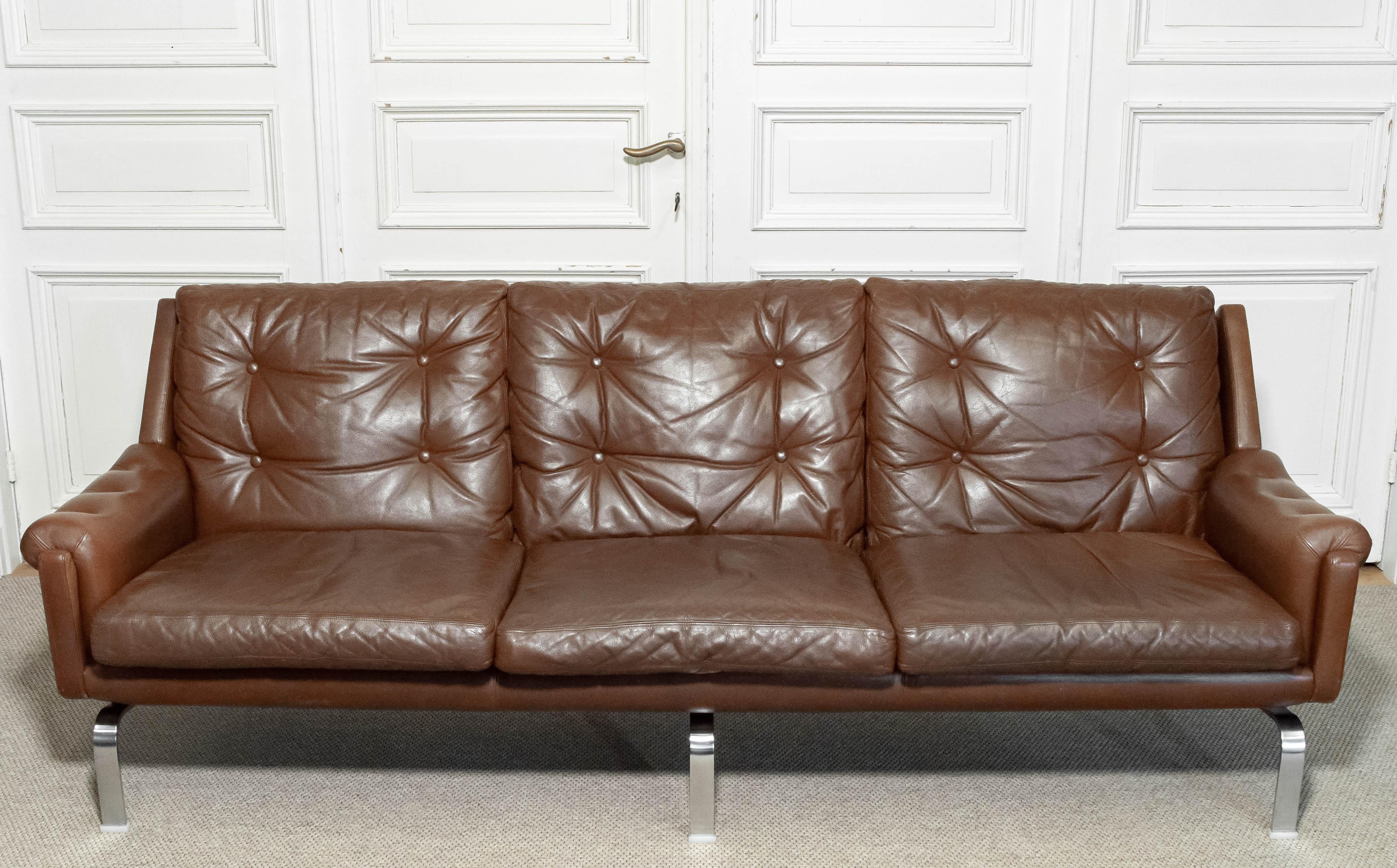 Mid-20th Century 1960s three-seater sofa by OPE Möbler, Sweden For Sale