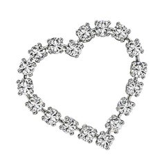 1960s Tiffany & Co 2.00ct Diamond Platinum Heart Pin