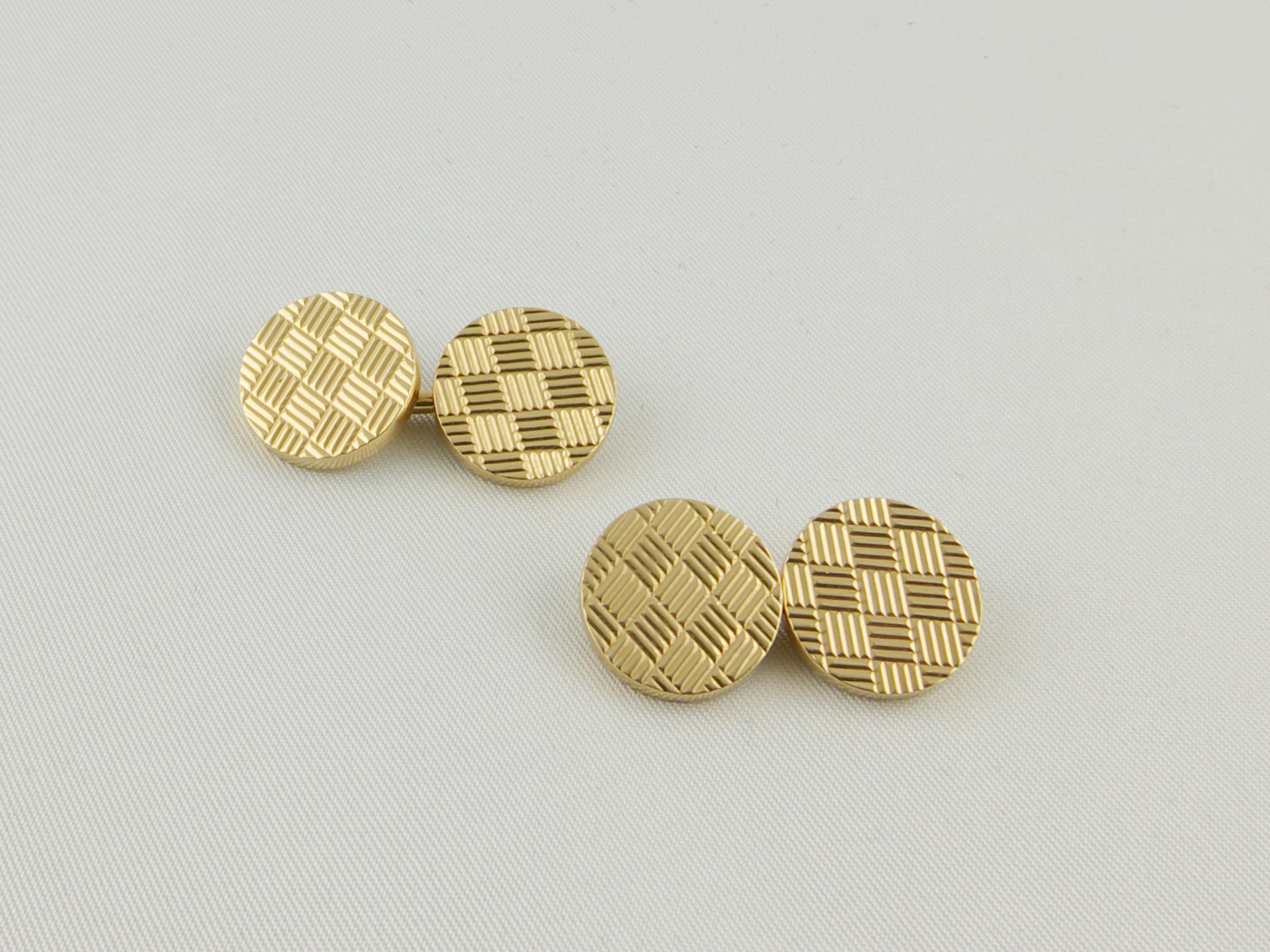 Men's 1960s Tiffany & Co. Double-Sided Yellow Gold Cufflinks For Sale