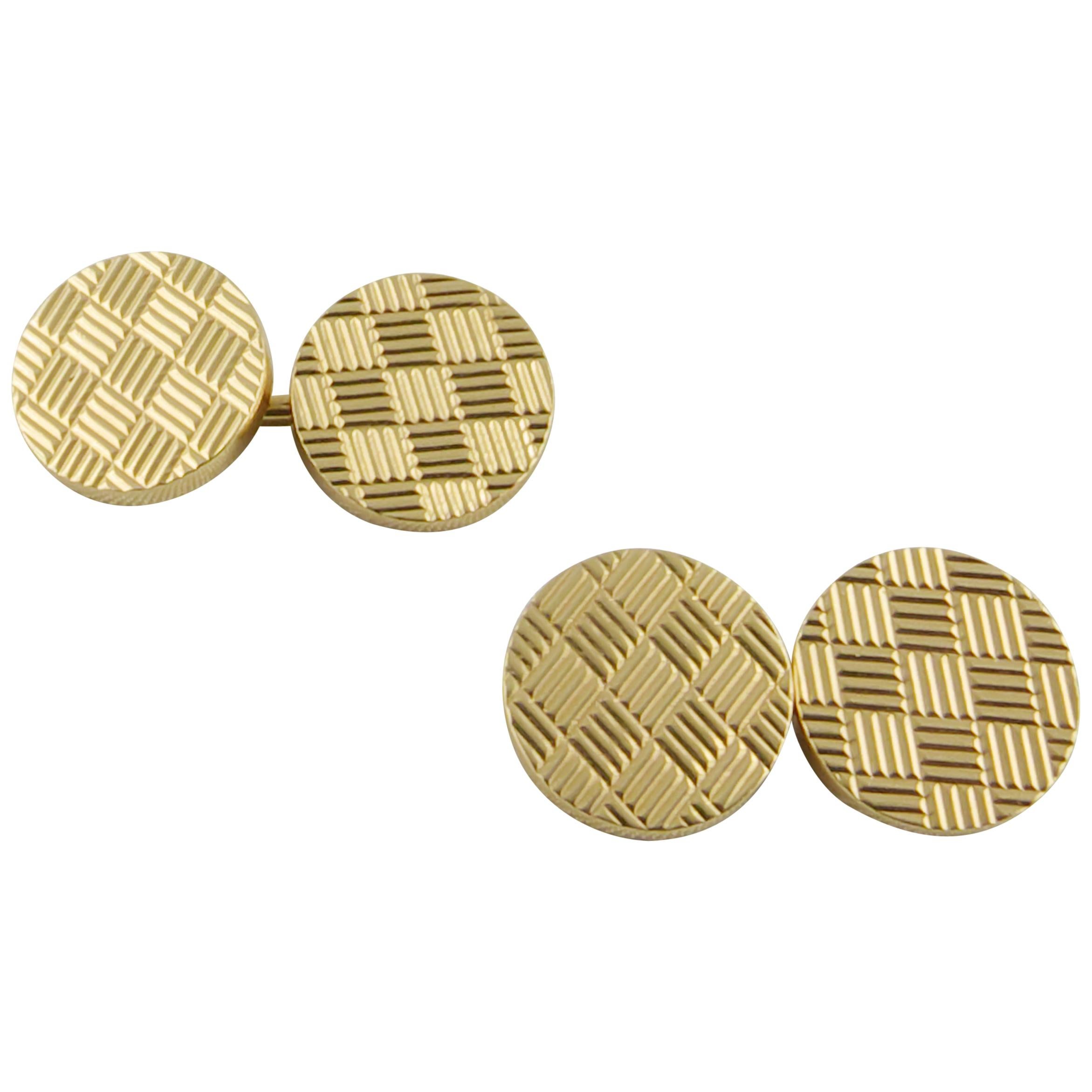1960s Tiffany & Co. Double-Sided Yellow Gold Cufflinks For Sale