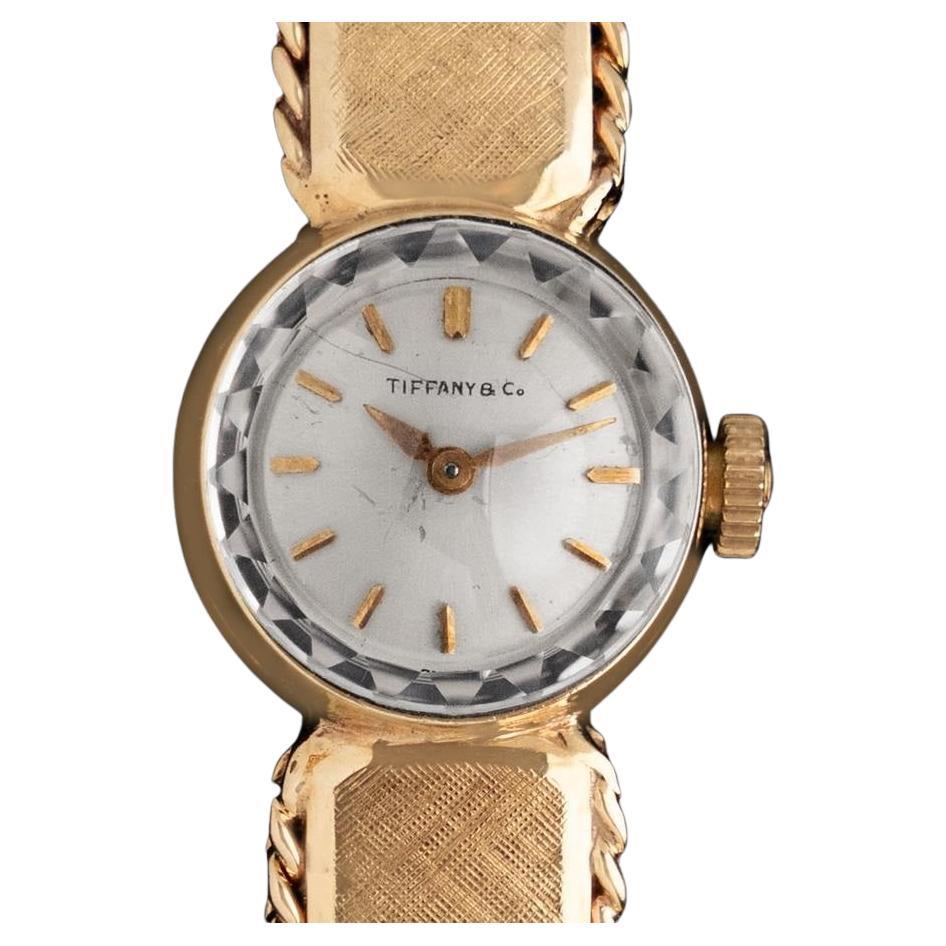 1960's Tiffany & Co. Ladies Vintage Dress Bracelet Watch - 14K Gold For Sale
