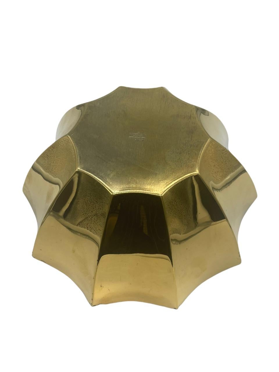 1960er Jahre Tiffany & Co. Gold Vermeil-Schale „Gilt“ aus Sterlingsilber mit Wellenschliff im Angebot 2