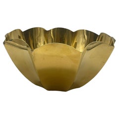 Vintage 1960s Tiffany & Co. Large Scalloped Gold Vermeil 'Gilt' Sterling Silver Bowl