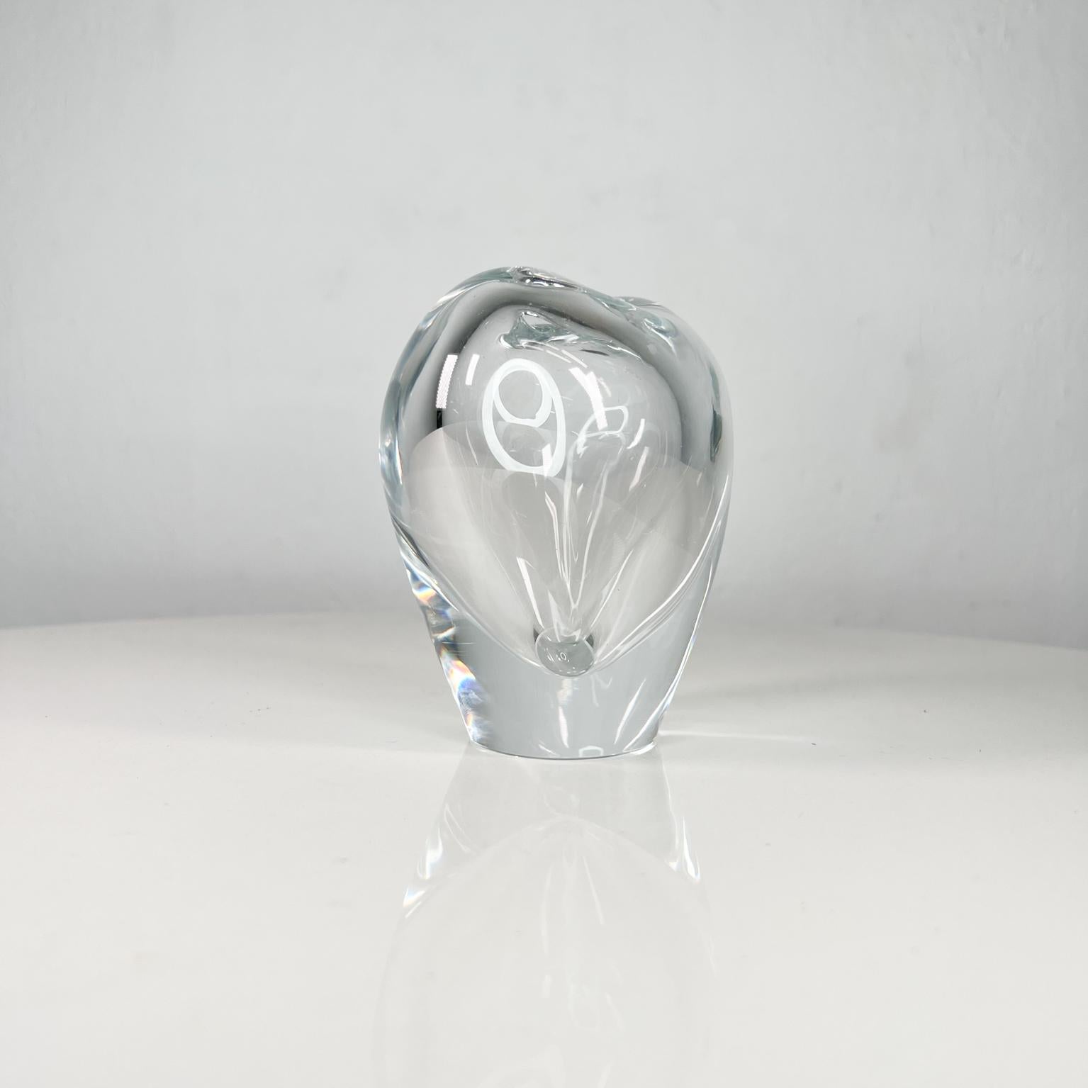Mid-Century Modern 1960s Tiffany & Co Modern Heart Vase Murano Venetian Art Glass by Salviati Italy