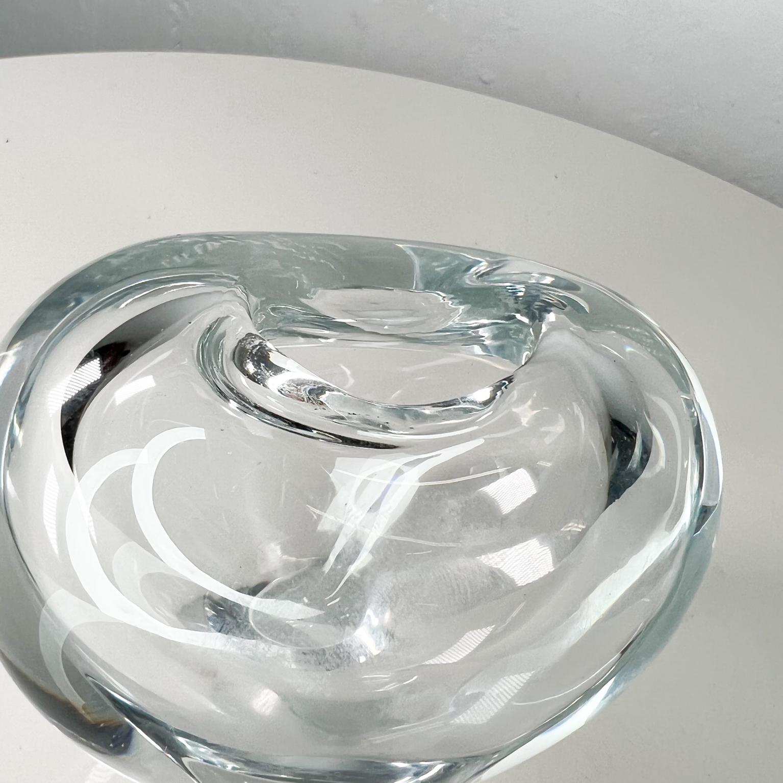 1960s Tiffany & Co Modern Heart Vase Murano Venetian Art Glass by Salviati Italy 1