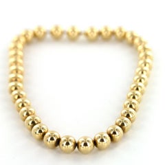 1960s Tiffany & Co. Vintage 14 Karat Yellow Gold Ball Necklace