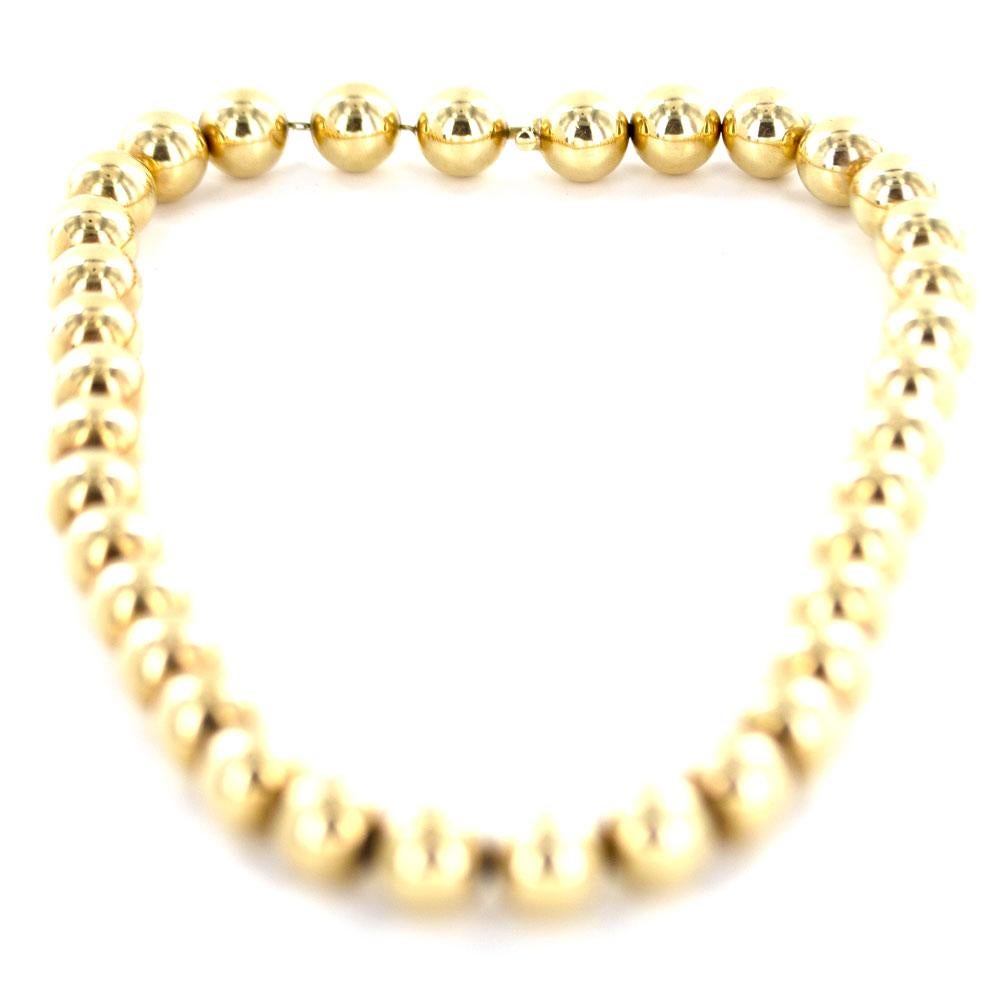 tiffany gold ball necklace