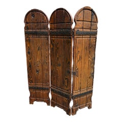 1960s Tiki Chateau Hand Carved Cedar Wood Screen or Room Divider by Witco