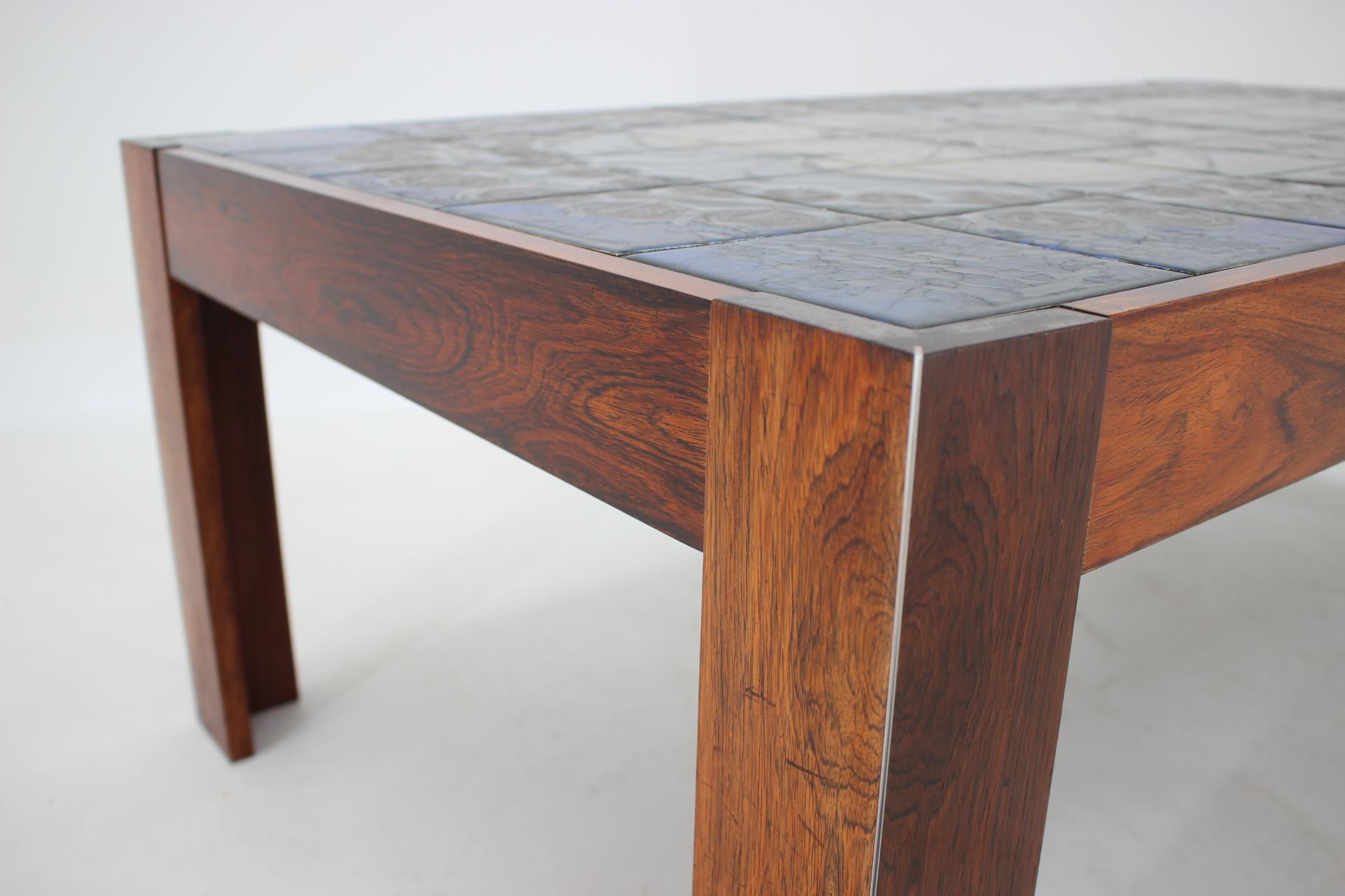 Table basse en carreaux des années 1960 par Mobelintarsia, Danemark 4