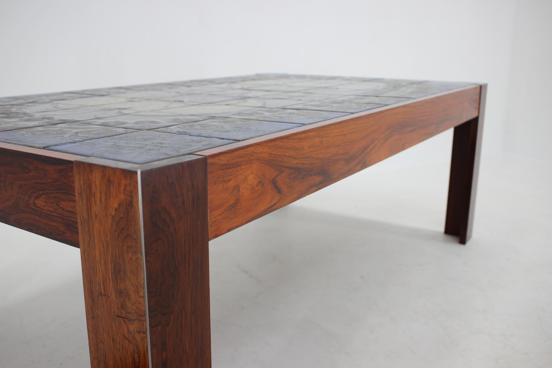 Table basse en carreaux des années 1960 par Mobelintarsia, Danemark 5