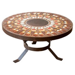 1960s Tile Round Table by Rodger Capron Thumb