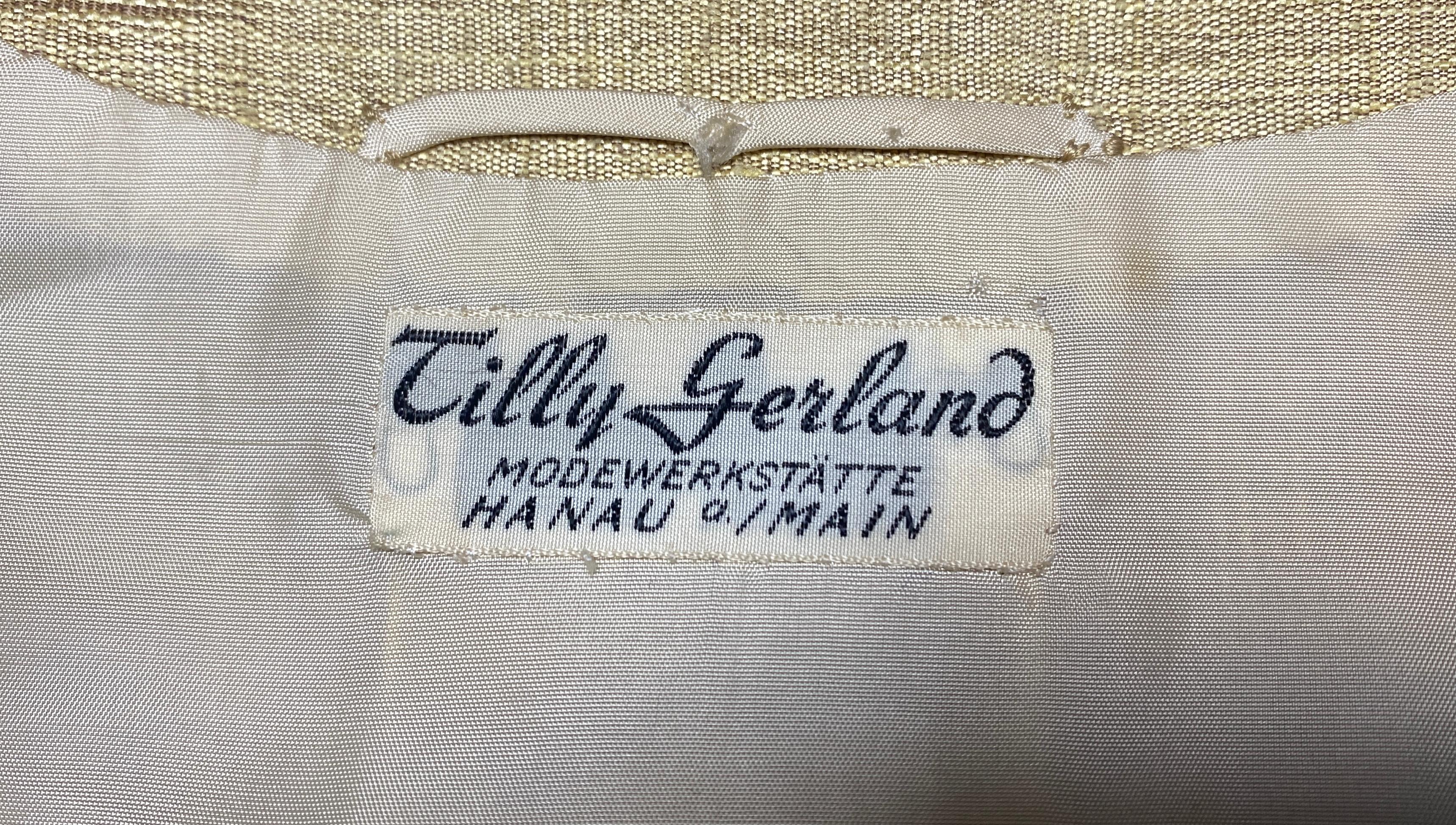 1960s Tilly Gerland Gold Jacket with Frog Fastenings For Sale 2
