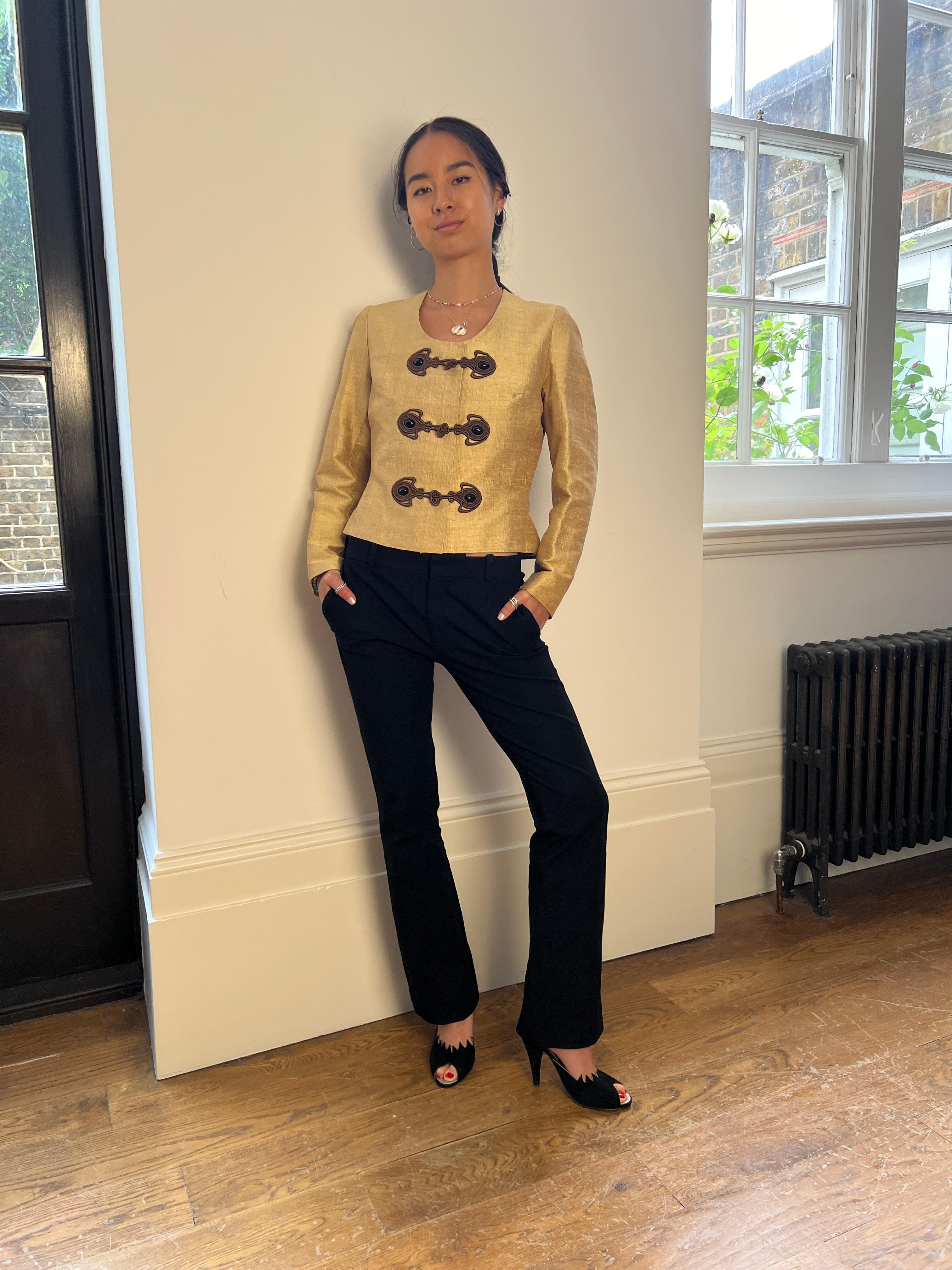 1960s Tilly Gerland Gold Jacket with Frog Fastenings 3