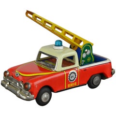 Vintage 1960s Tin Toy Servis Pick Up truck with ladder by Nekur,  Ne-Kur , Turkey 