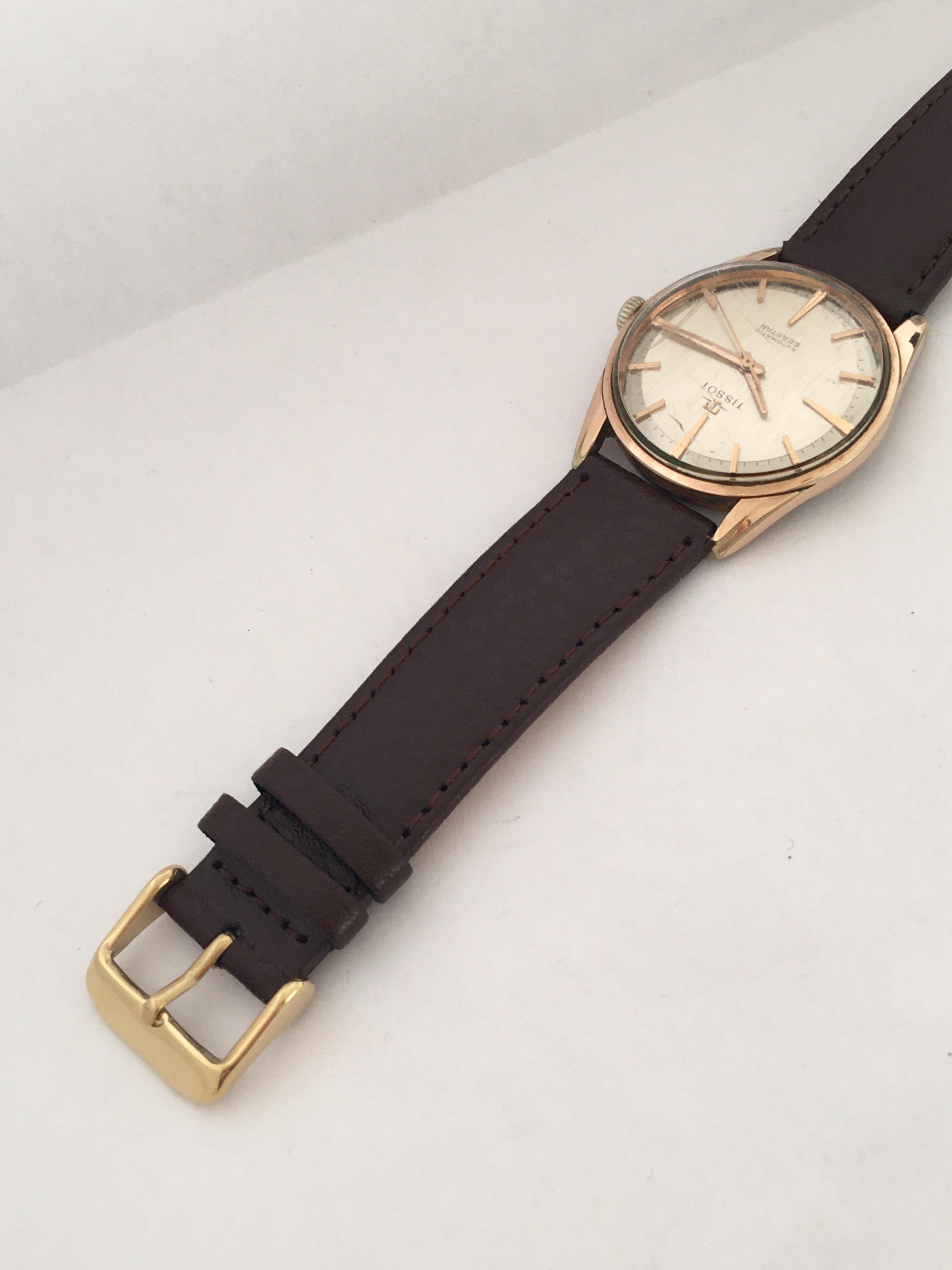 1960s TISSOT Automatic Seastar Gold-Plated Vintage Watch For Sale 2