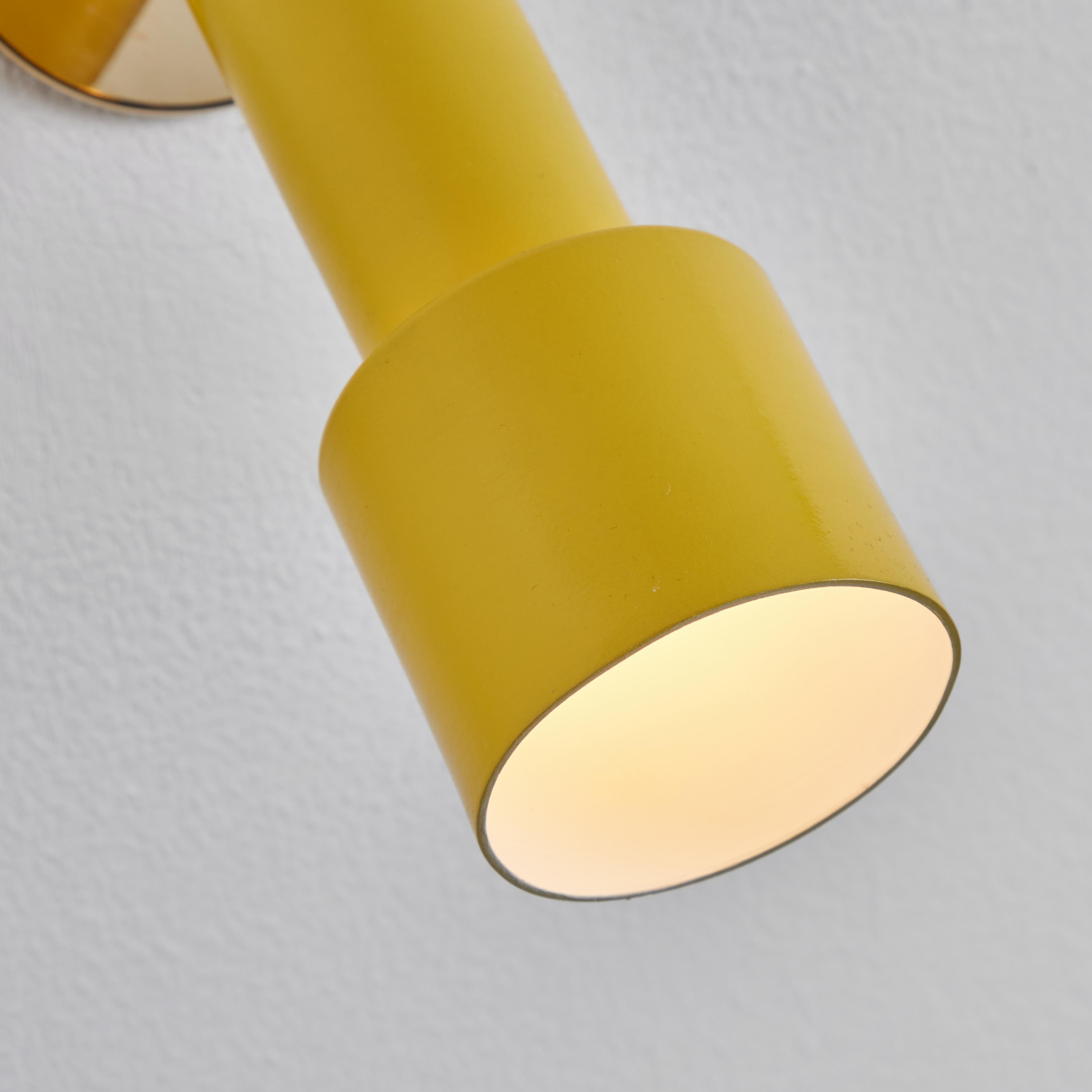 Mid-20th Century 1960s, Tito Agnoli Perforated Yellow Metal & Brass Sconce for O-Luce For Sale