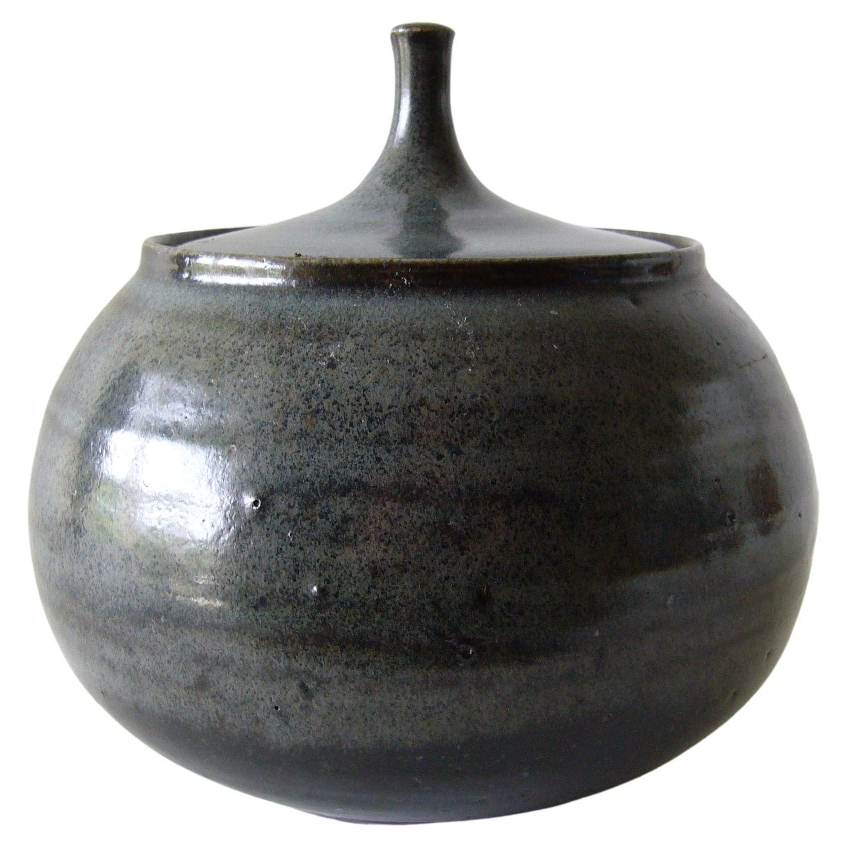 Vase à couvercle Tom McMillan California Studio Pottery des années 1960