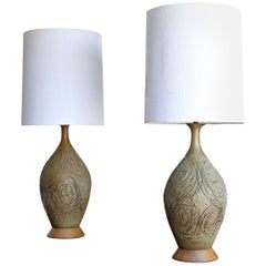 1960s Tom McMillin Ceramic Lamps