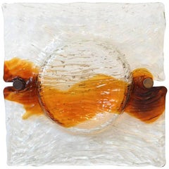 1960s Toni Zuccheri Venini Italian Design Murano Glass Sconces Wall Lamps