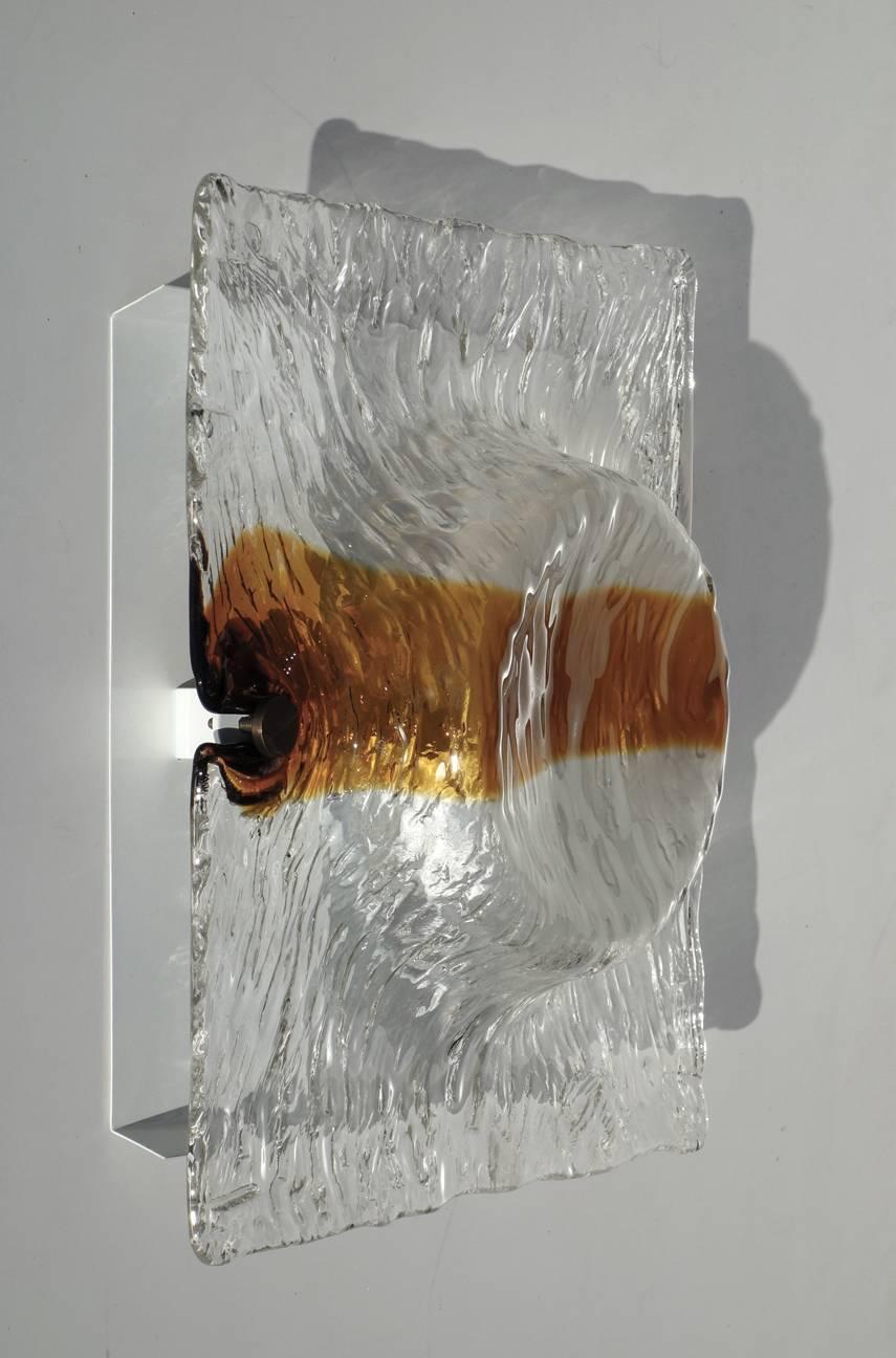 1960er Toni Zuccheri by Venini Murano Glas Wandleuchten (Moderne der Mitte des Jahrhunderts) im Angebot