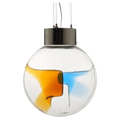 1960s Toni Zuccheri ' Membrane' Pendant for Venini , Italy