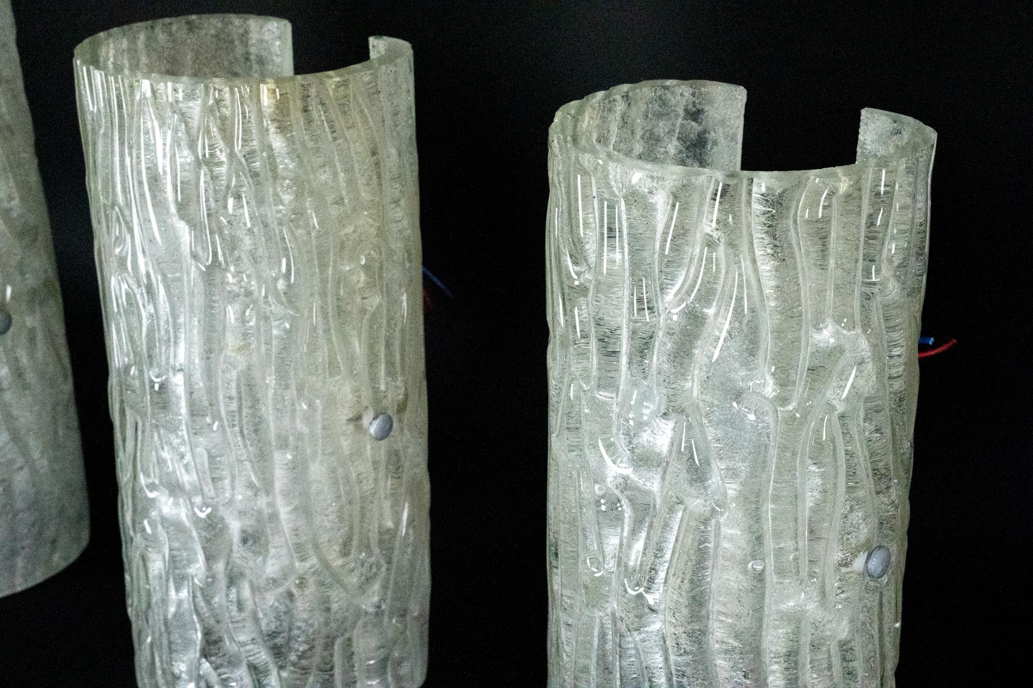 20ième siècle Appliques en verre de Murano de Toni Zuccheri des années 1960, montage horizontal ou vertical. en vente