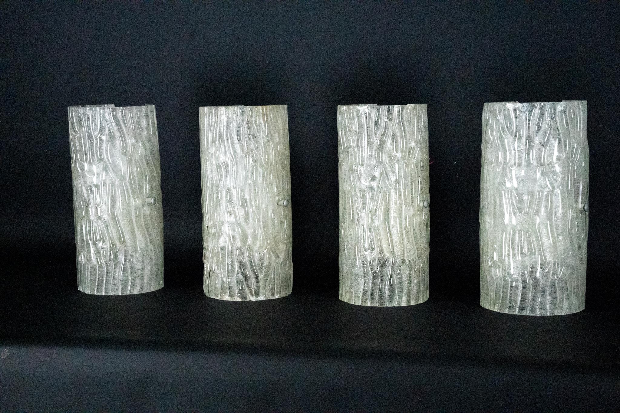Verre de Murano Appliques en verre de Murano de Toni Zuccheri des années 1960, montage horizontal ou vertical. en vente