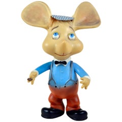 Vintage 1960s Topo Gigio Mouse Rubber Toy Made in Italy