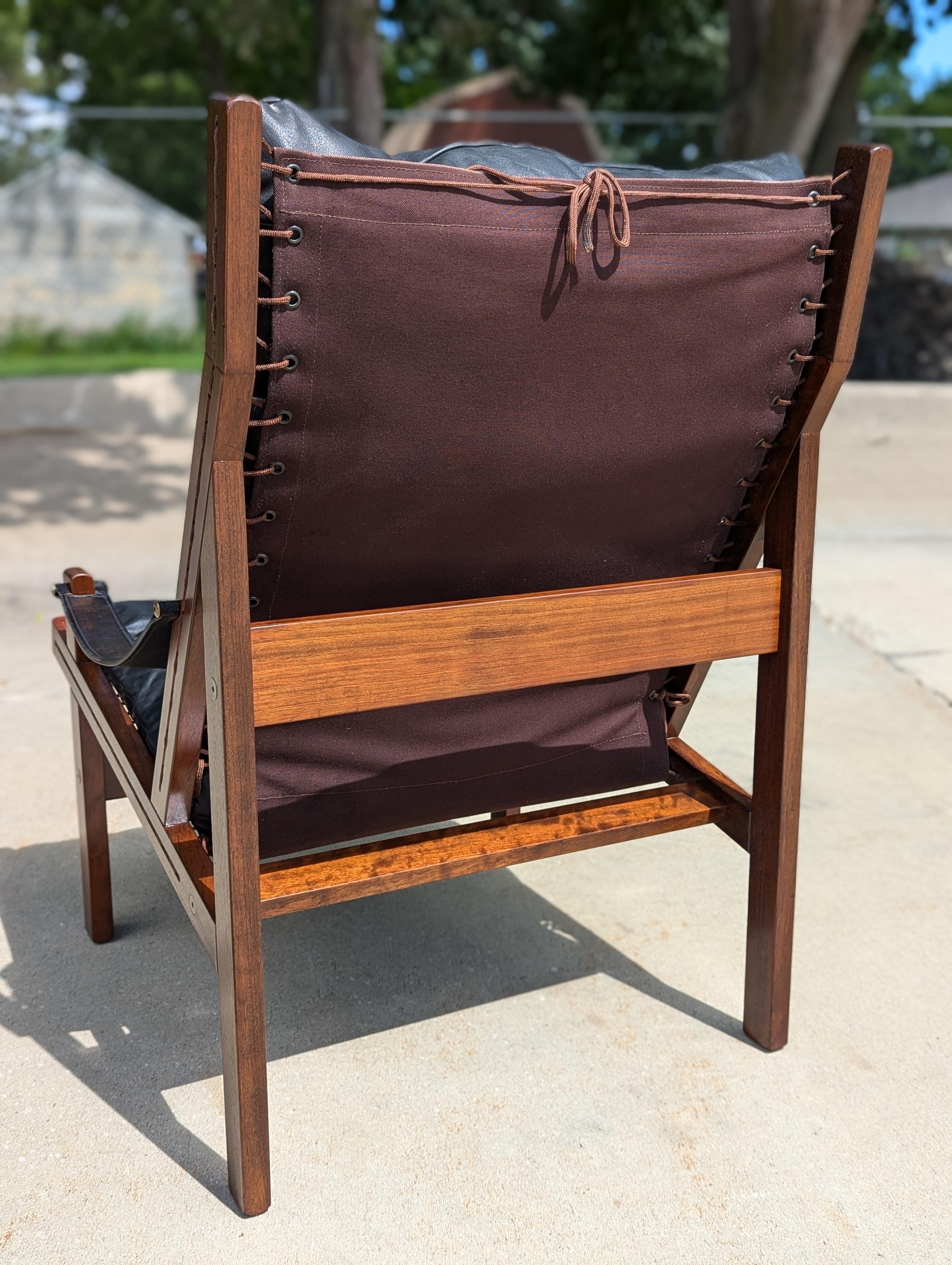 1960s Torbjørn Afdal Hunter Chair and matching Footstool, Norway 13