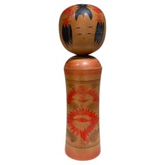1960er Jahre Traditionelle japanische Holzpuppe Dento Naruko Kokeshi