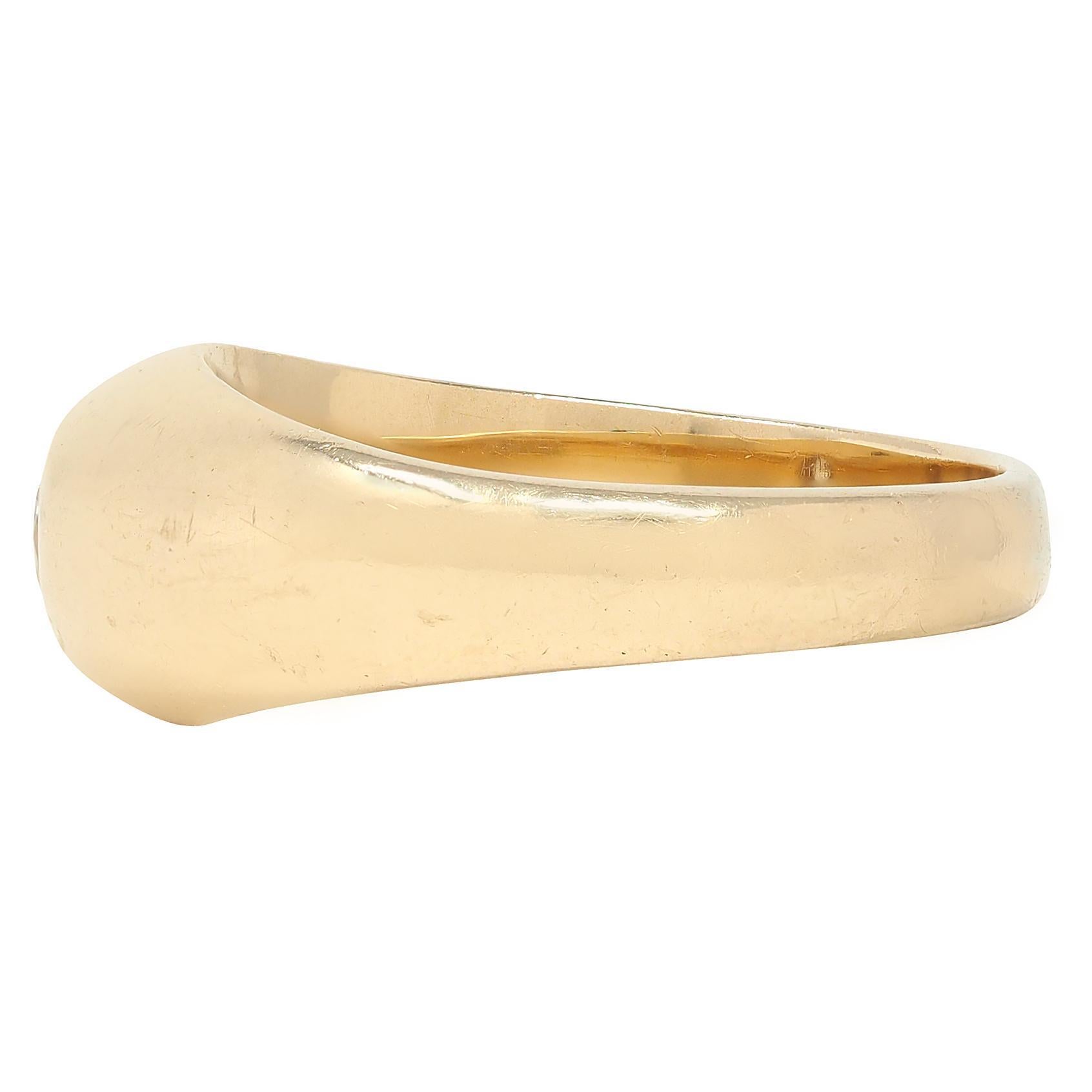 1960's Transitional Cut Diamond 14K Gold Vintage Solitaire Engagement Ring Excellent état - En vente à Philadelphia, PA