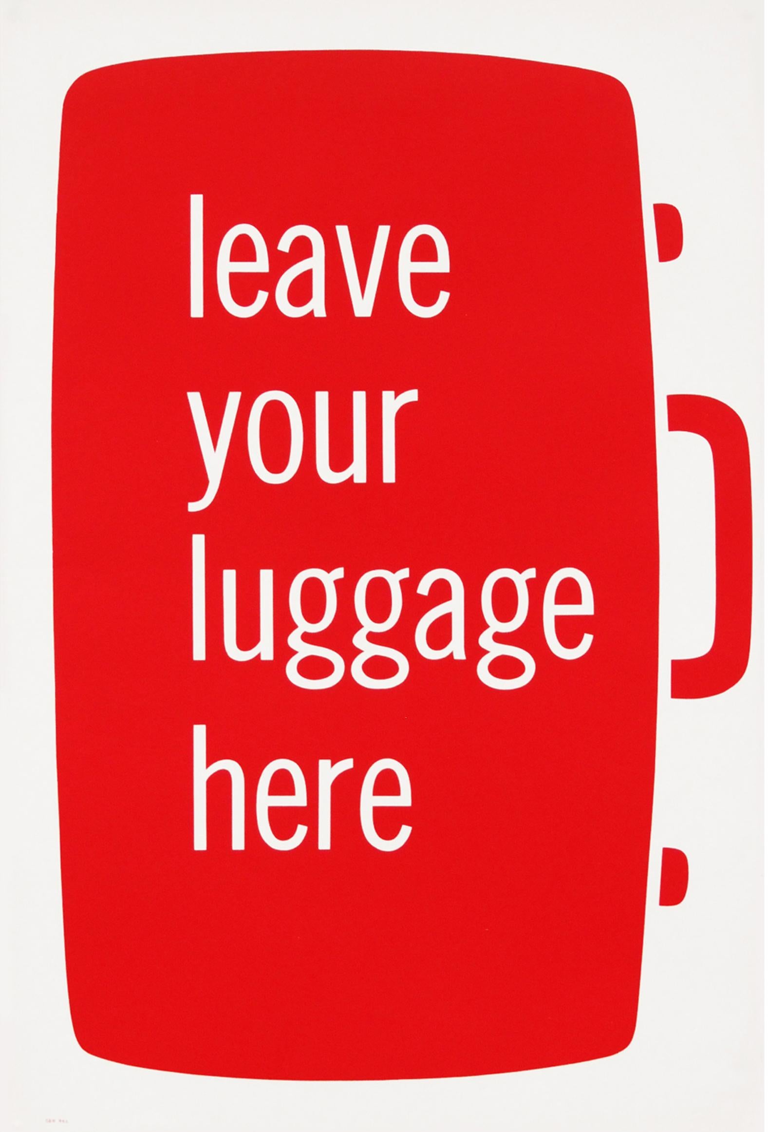 Rare original 1960s luggage information poster designed by Christopher Hill for British Transport, UK.

First edition color offset lithograph. Rolled.

Measures: L 76 cm x W 51 cm.