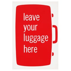 1960s Travel Poster for British Transport Pop Art Luggage Design
