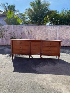 1960s Travertine Wood Sideboard Dresser Storage Cabinet