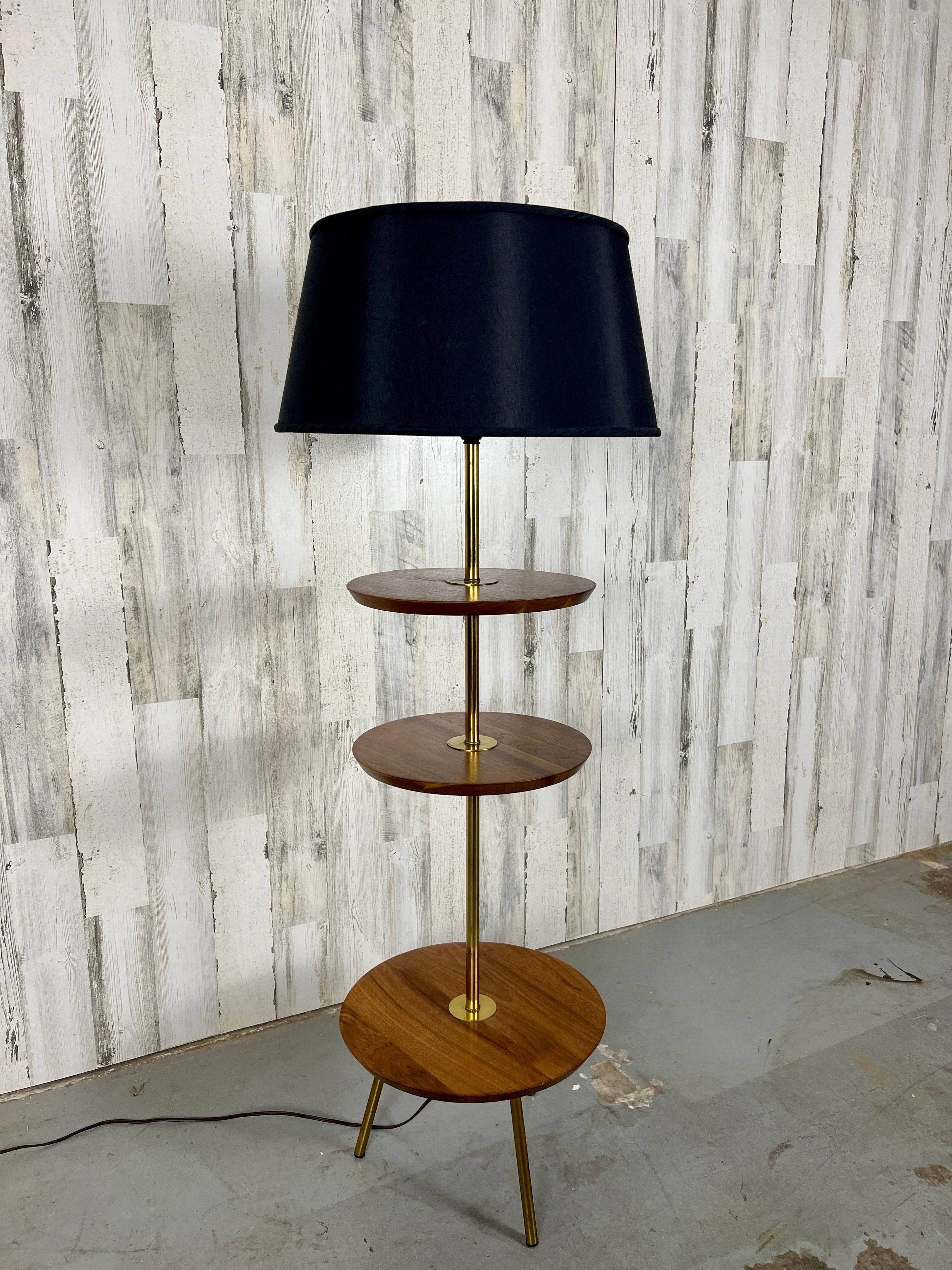 20th Century 1960s Tri-Tiered Mid-Century Floor Lamp For Sale