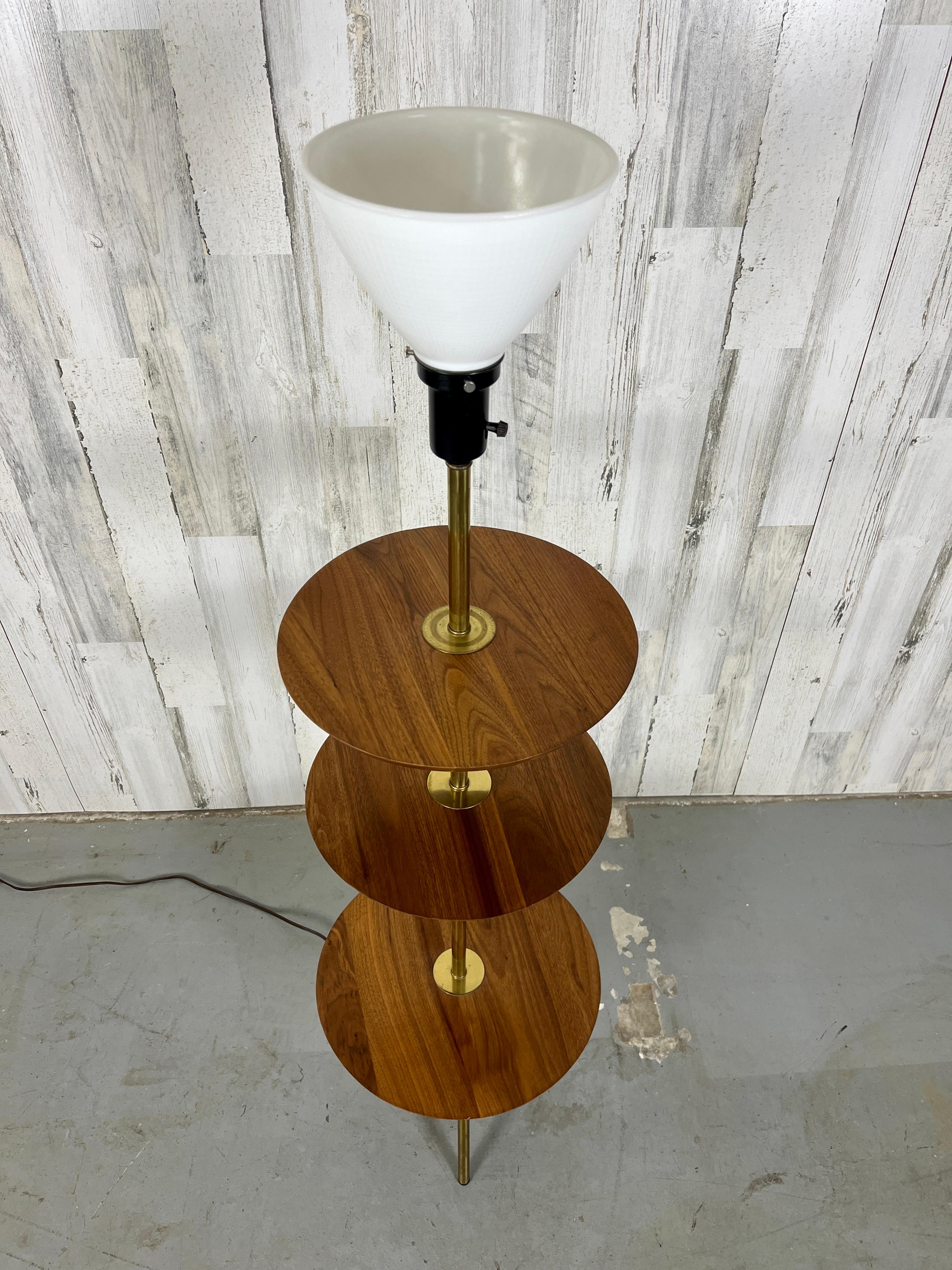 1960s Tri-Tiered Mid-Century Floor Lamp For Sale 1