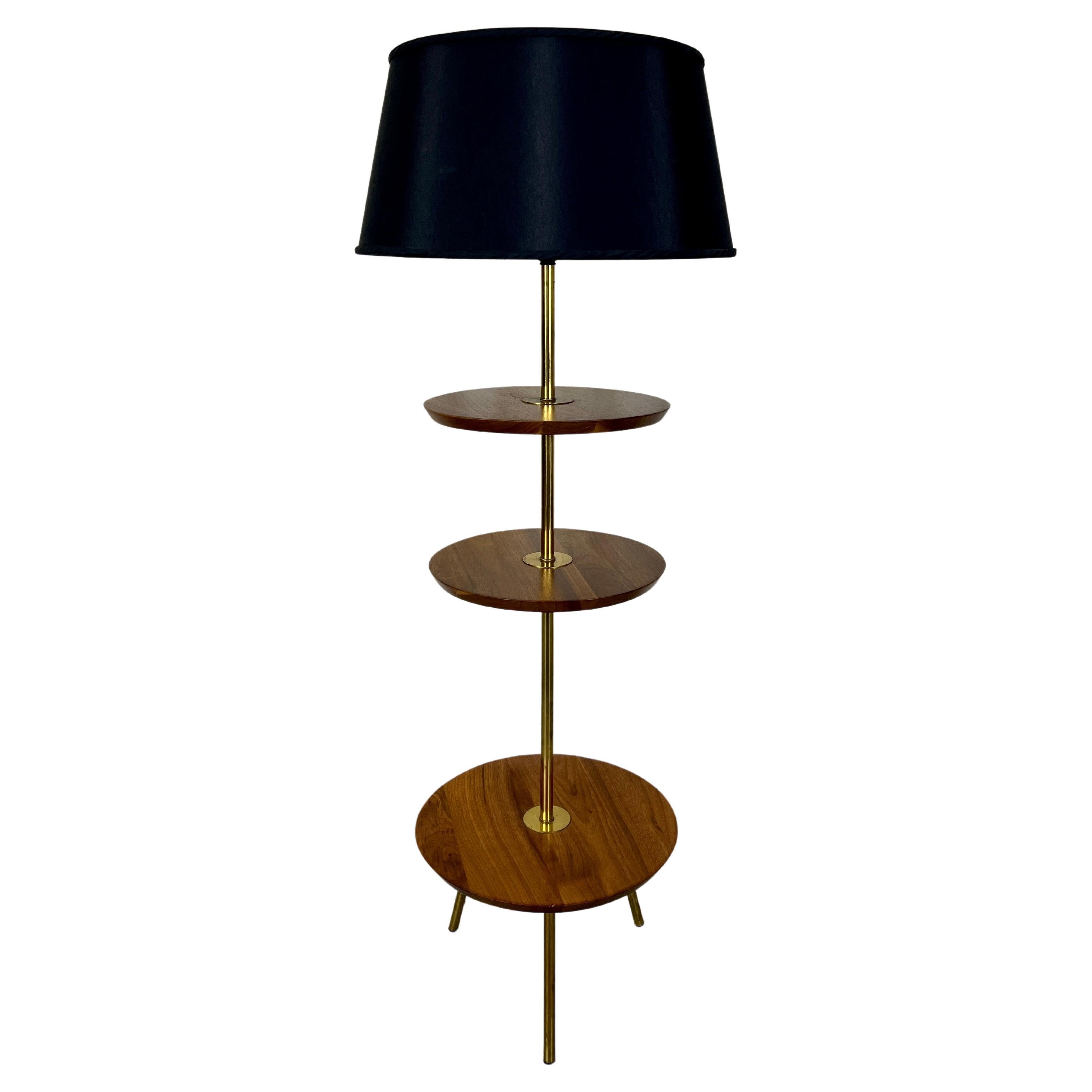 1960s Tri-Tiered Mid-Century Floor Lamp For Sale