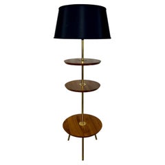 Lampada da terra a tre piani di metà secolo del 1960