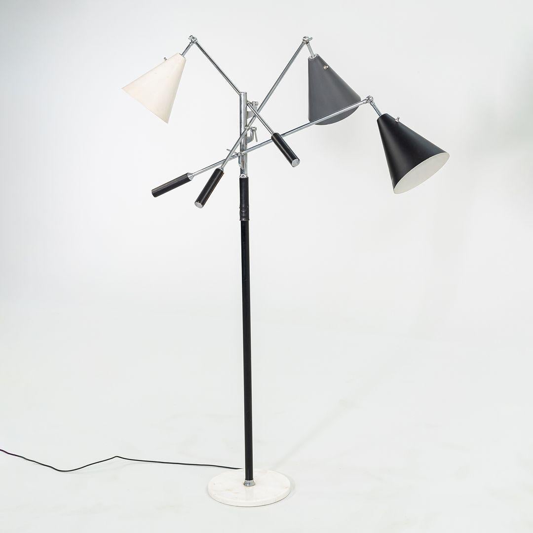 Modern 1960s Triennale Floor Lamp Attributed to Angelo Lelli for Arredoluce 82in Height For Sale