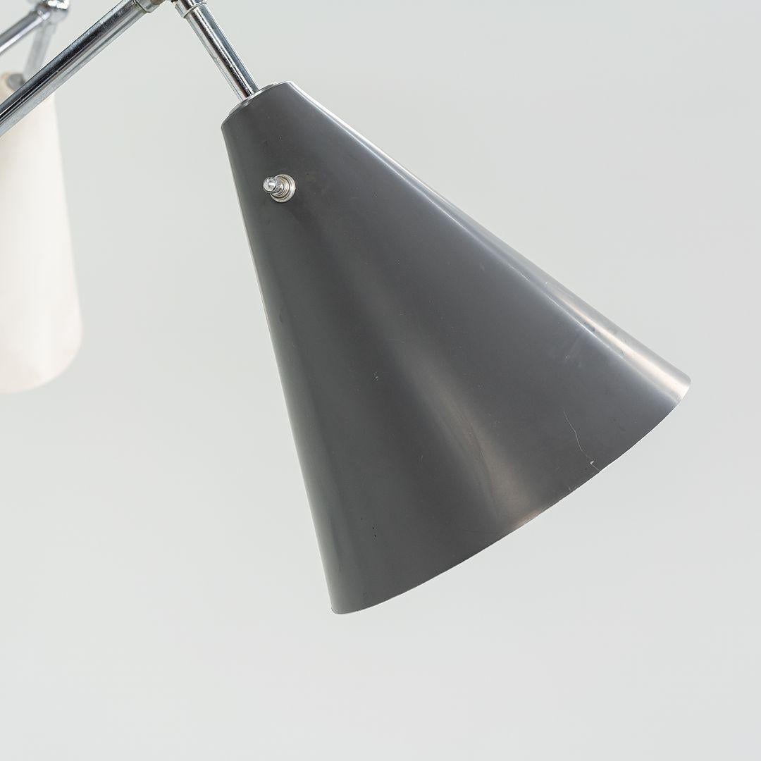 Enamel 1960s Triennale Floor Lamp Attributed to Angelo Lelli for Arredoluce 82in Height For Sale