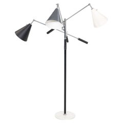 1960s Triennale Floor Lamp Attributed to Angelo Lelli for Arredoluce 82in Height