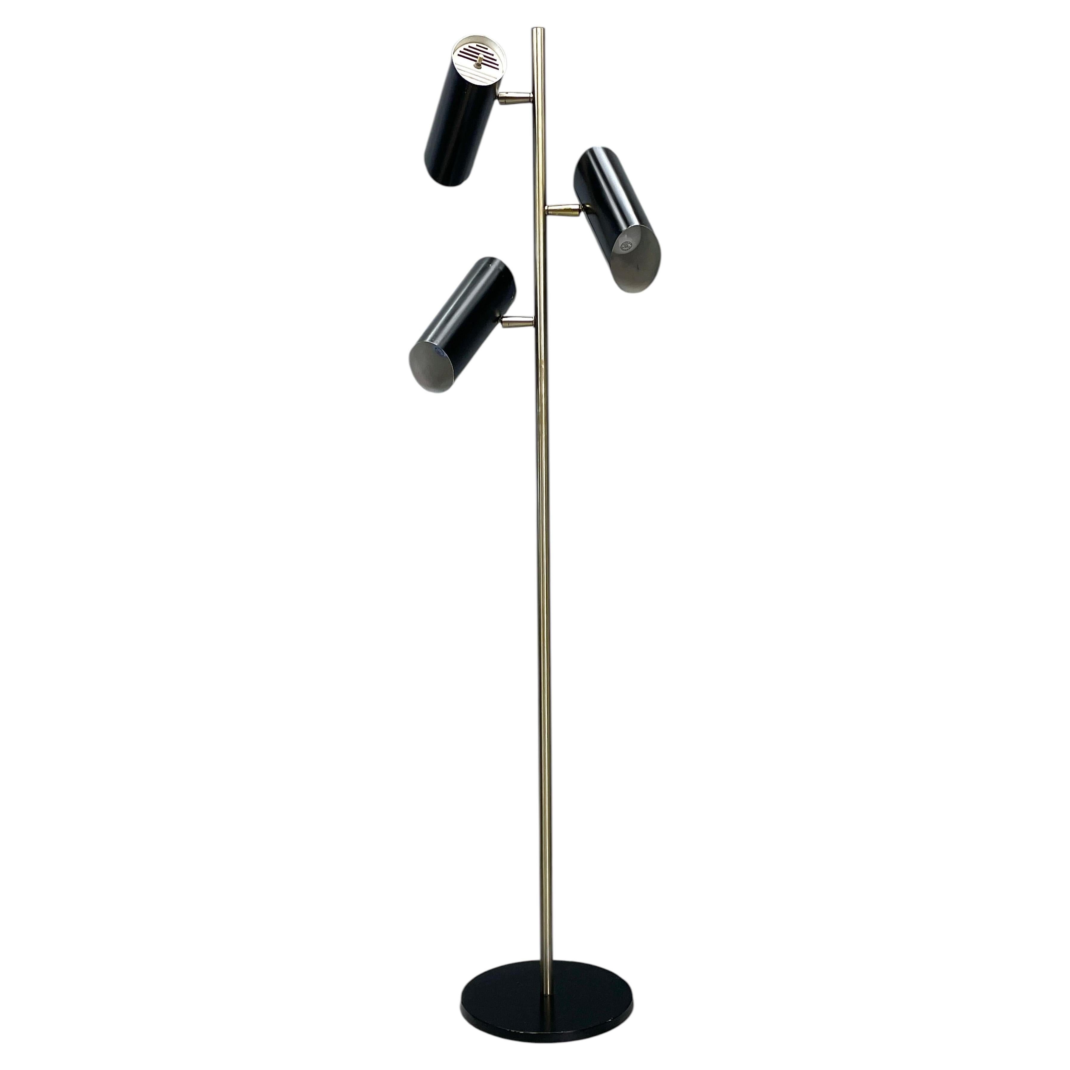 1960s Triennale style Tri-Light Floor Lamp by Gerald Thurston for Lightolier Inc