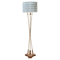 Vintage 1960s Tripod Arrow Floor Lamp in Brass