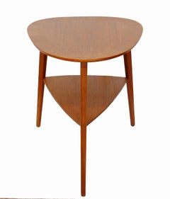 1960s Tripod-Leg Biomorphic Occasional Side Table, Denmark