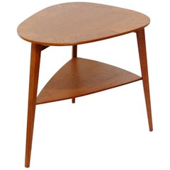 1960s Tripod-Leg Biomorphic Occasional Side Table, Denmark