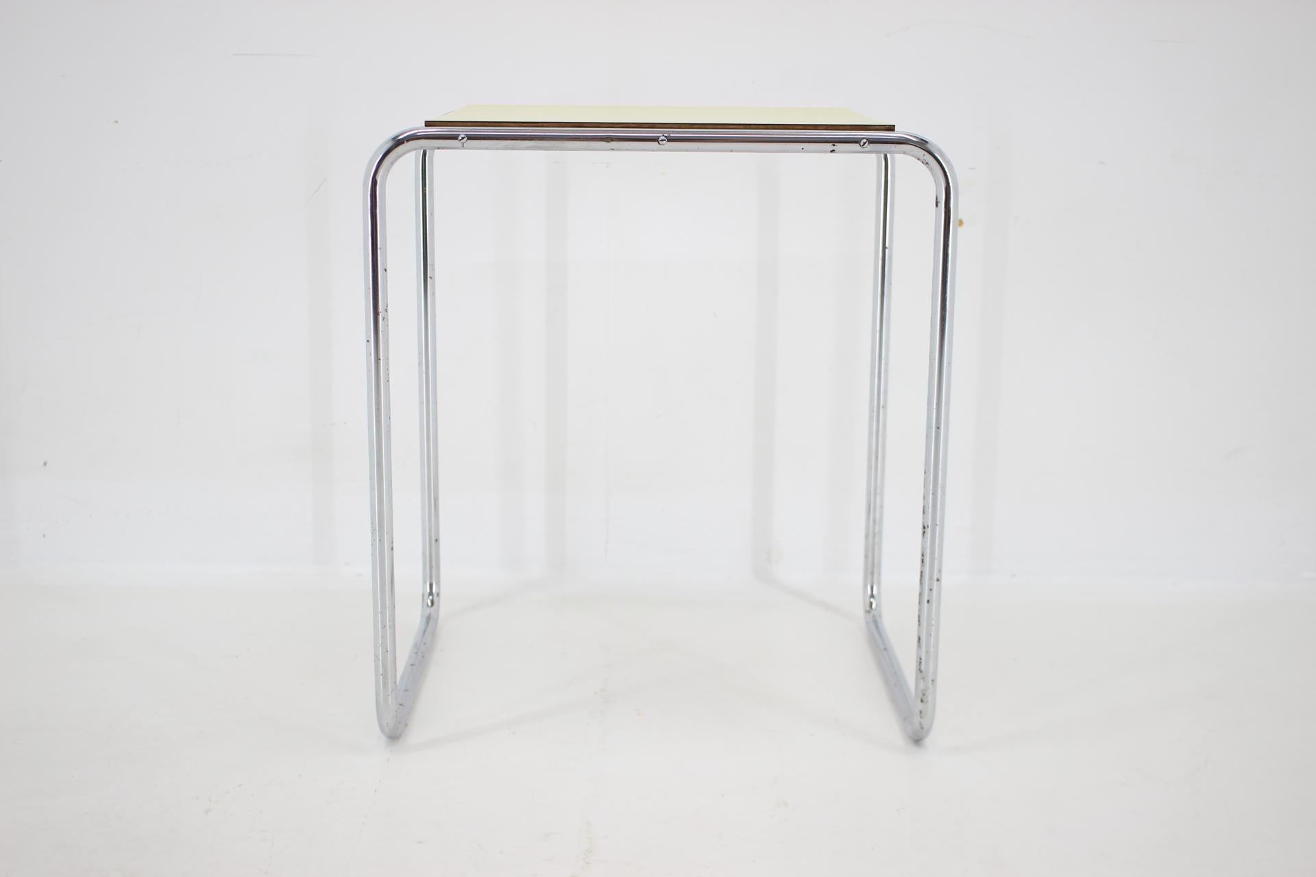 1960s Tubular Chrome Plated Side Table, Czechoslovakia For Sale 10