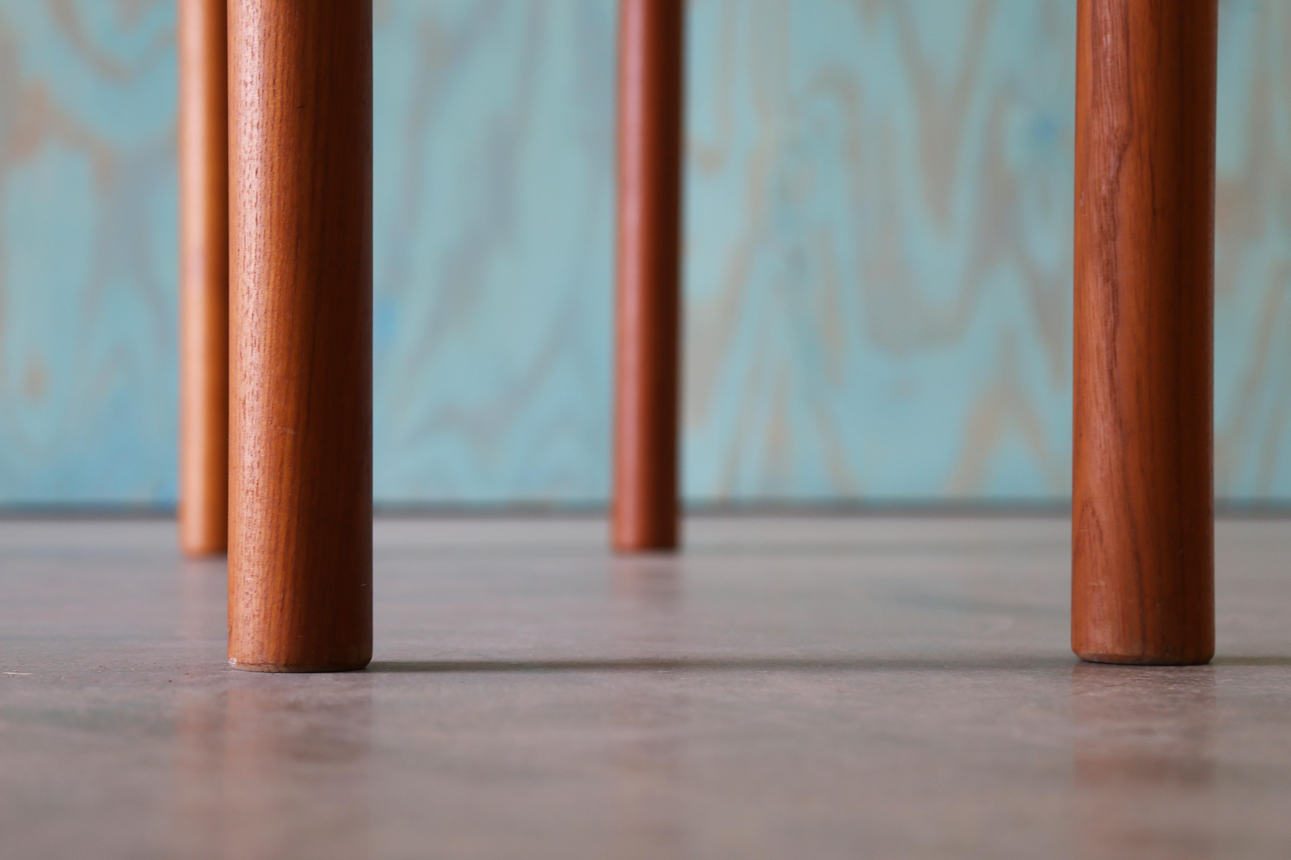 1960s Tue Poulsen for Haslev Møbelsnedkeri Teak and Ceramic Console Table Danish For Sale 5