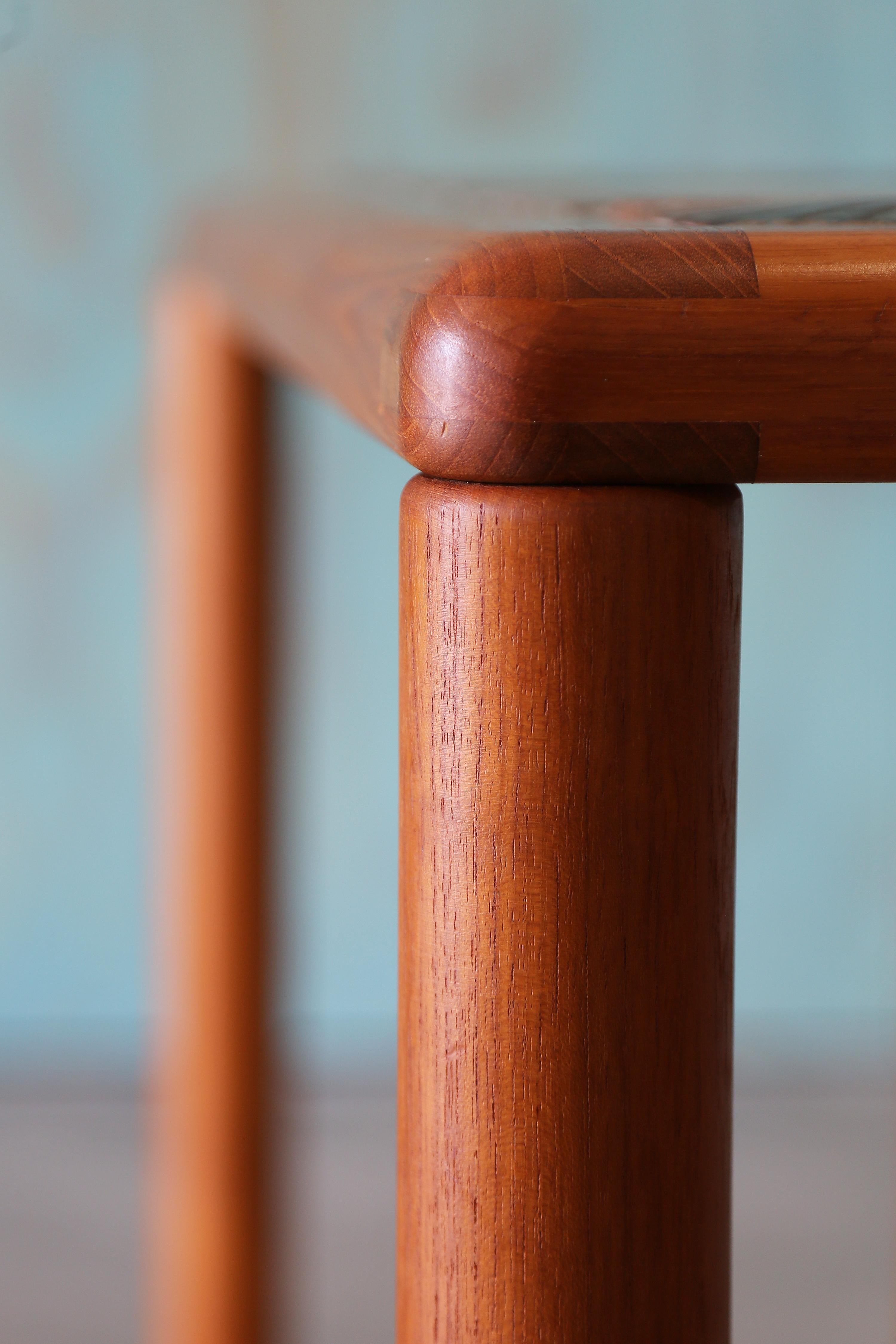 1960s Tue Poulsen for Haslev Møbelsnedkeri Teak and Ceramic Console Table Danish For Sale 4