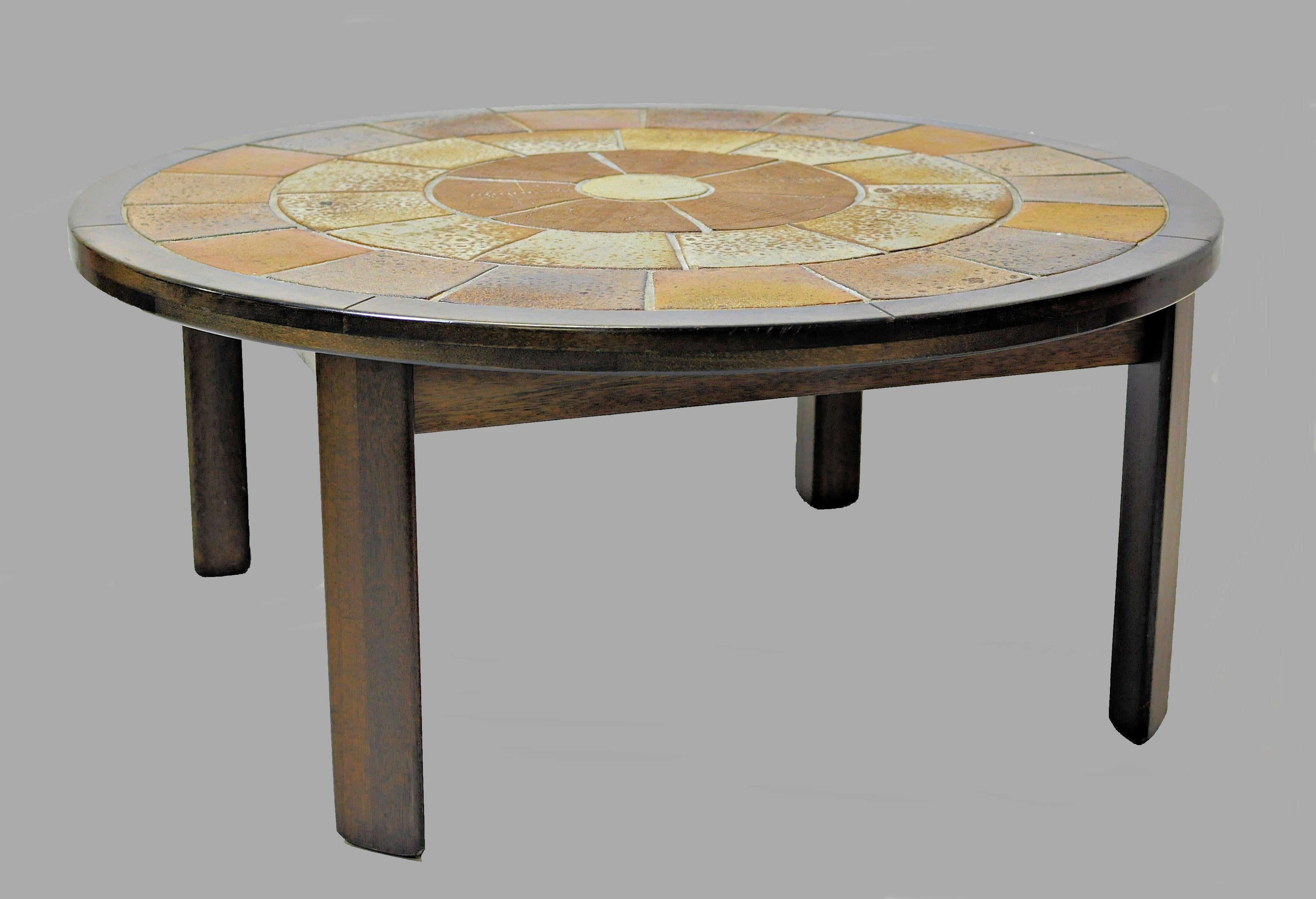 Tue Poulsen tile topped coffee table in tanned oak signed by Tue Poulsen.

The coffee table has been checked and refinished by cabinetmaker and is in very good condition.

We are shipping our pieces to most of the world on regular basis at