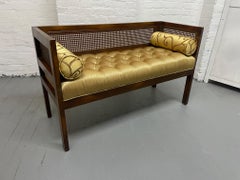 1960s Tufted and Cane Bench